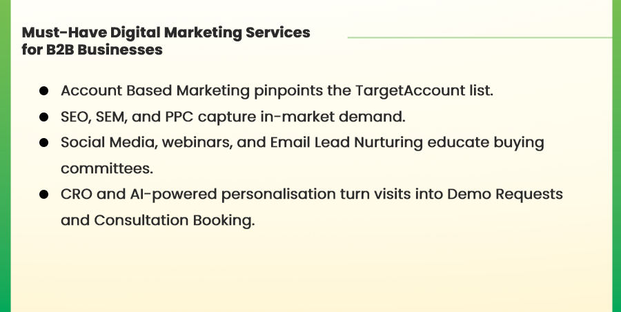 The 10 Must‑Have Digital Marketing Services for B2B Businesses