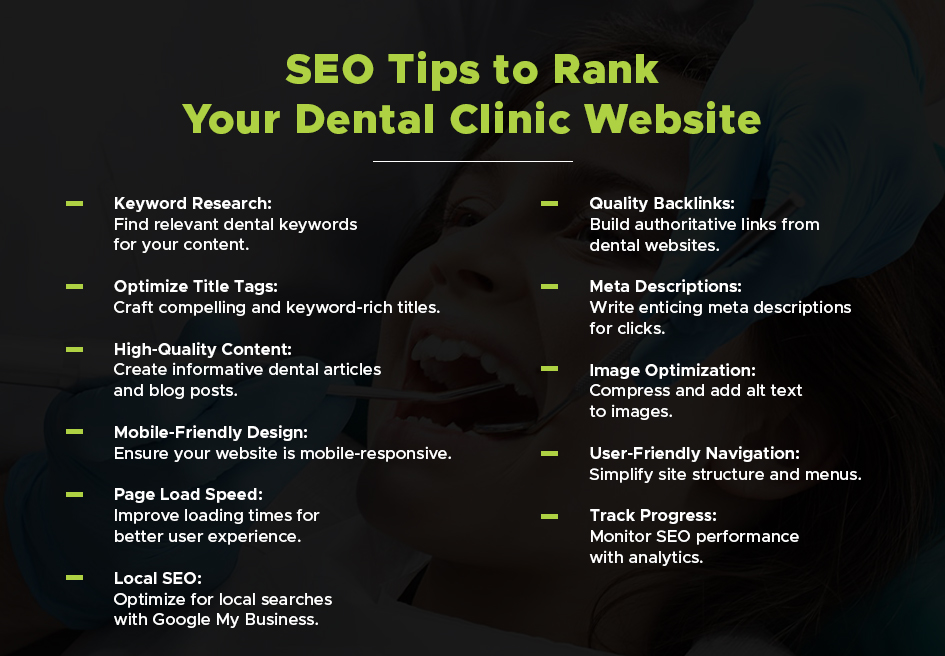 seo tips to rank your dental clinic website