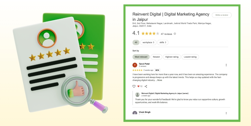 5 star google rating and good reviews